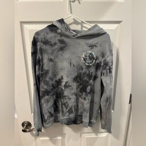 Zeta Tau Alpha Tie Dye Hoodie Women’s Large Fresh Prints Gray Smiley